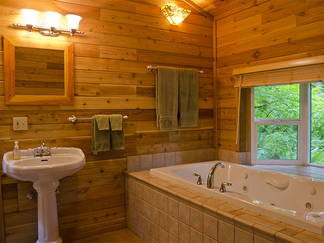 Отделка ванной комнаты деревом: особенности монтажа