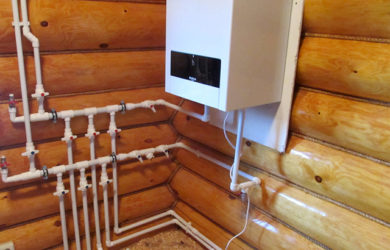 монтаж отопления в деревянном доме